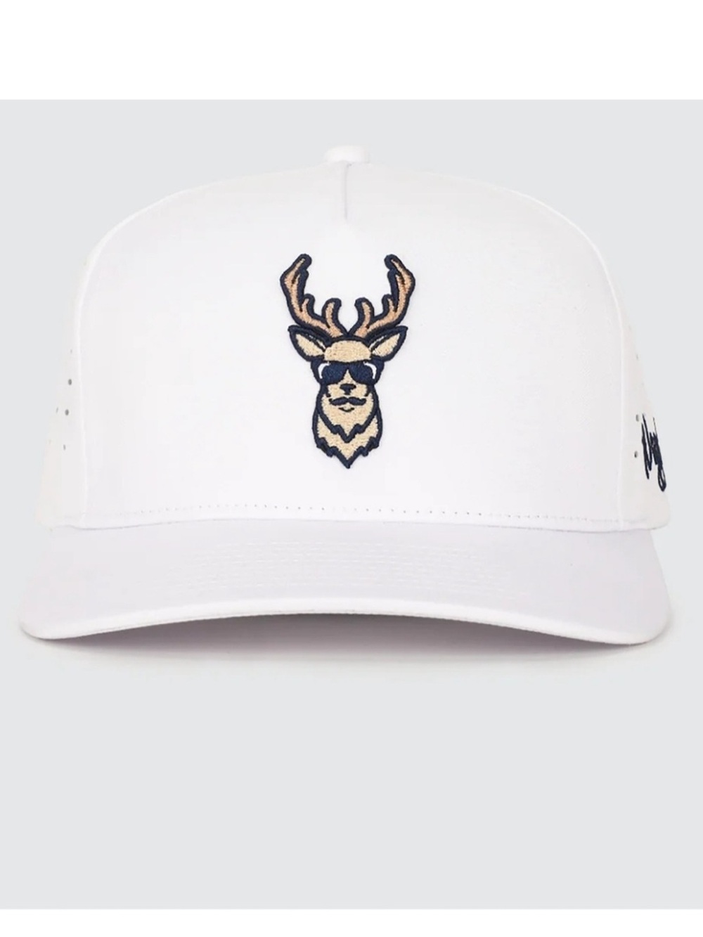 Waggle Golf Kentucky Buck with Sunglasses Baseball Sports Cap Snapback White